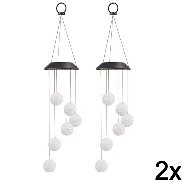2x Solarna lampa wisząca LED | AURAWIND