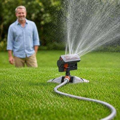 Oscylacyjny regulowany zraszacz ogrodowy – obejmuje do 278 m² | WETSWEEP