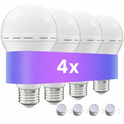 Ładowalne żarówki awaryjne (Zestaw 4 szt.) | EVOBULBS